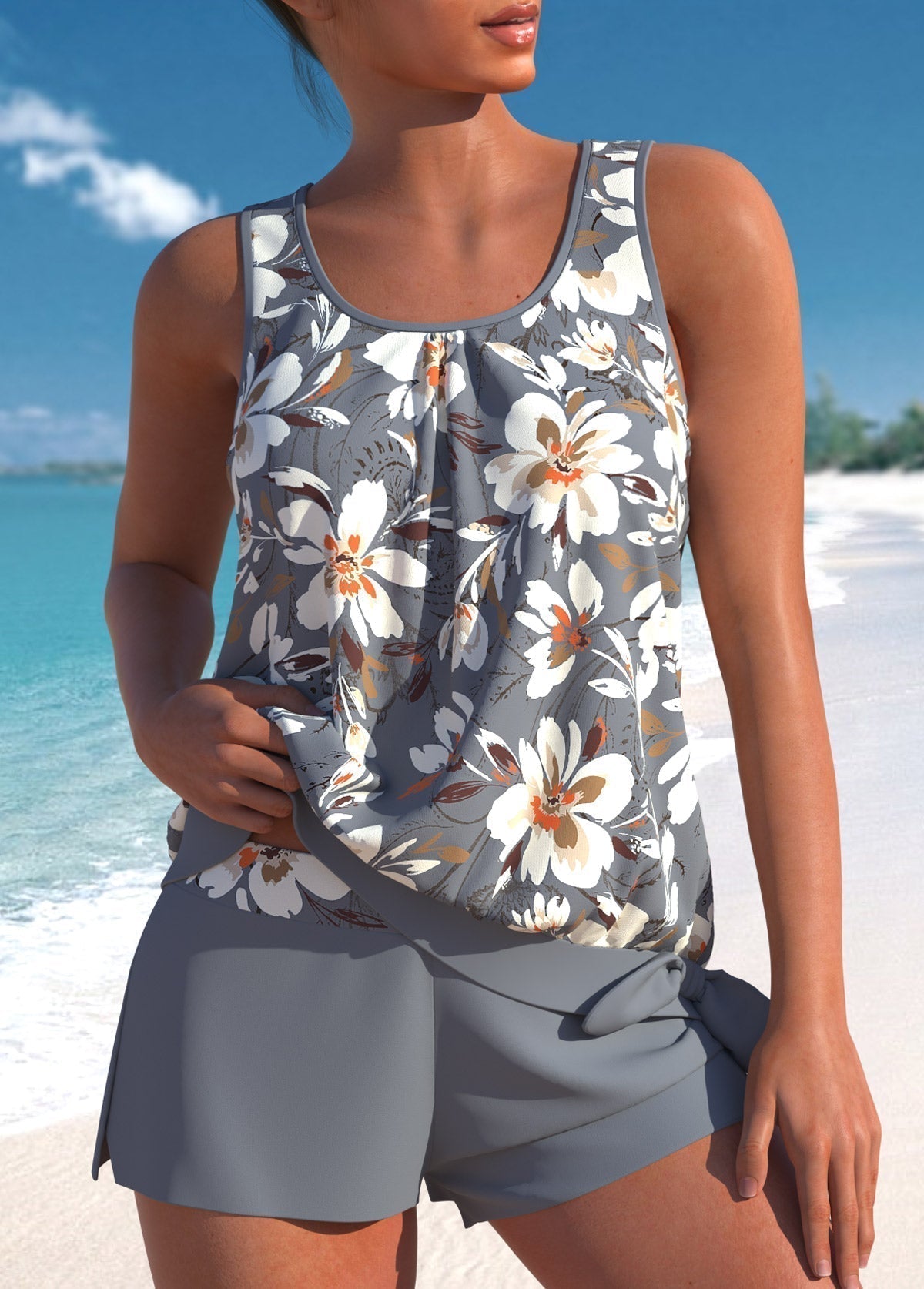 Helena | Conjunto de Tankini Floral Elegante para Mujeres