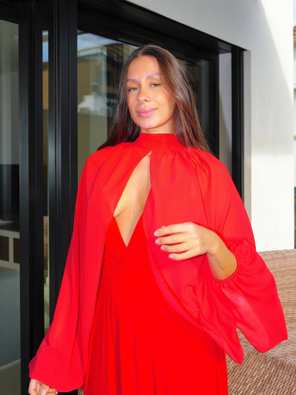 Chal mangas capa lazo rojo