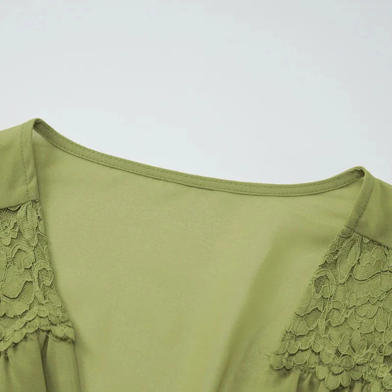 Conjunto de dos piezas verde Y2K
