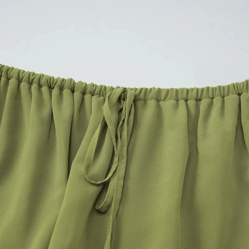 Conjunto de dos piezas verde Y2K