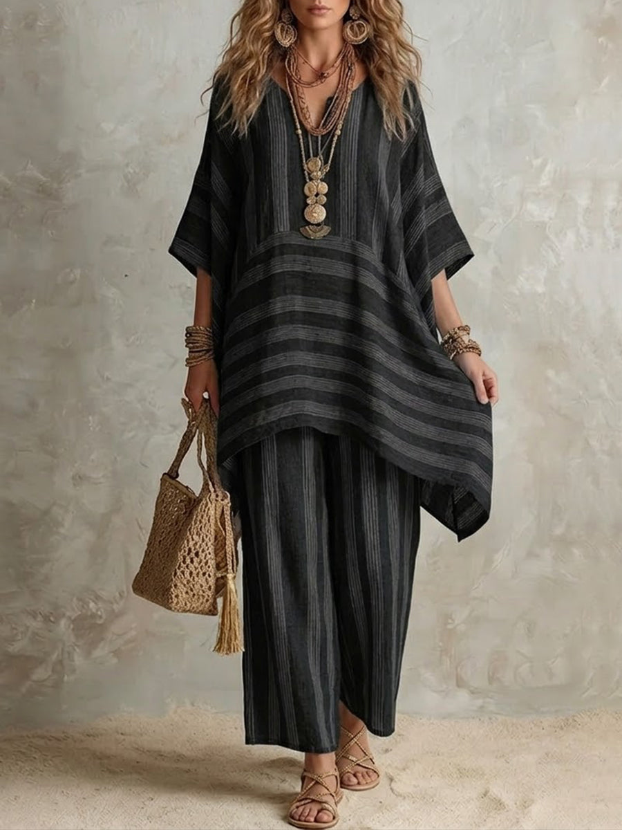 Zahara - Conjunto Bohemio de Túnica y Pantalón Palazzo