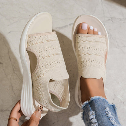 Zina | Sandalias con plataforma, de punto transpirable para mujer